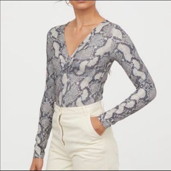 H&M SNAKESKIN BODYSUIT  - Picture 1 of 3